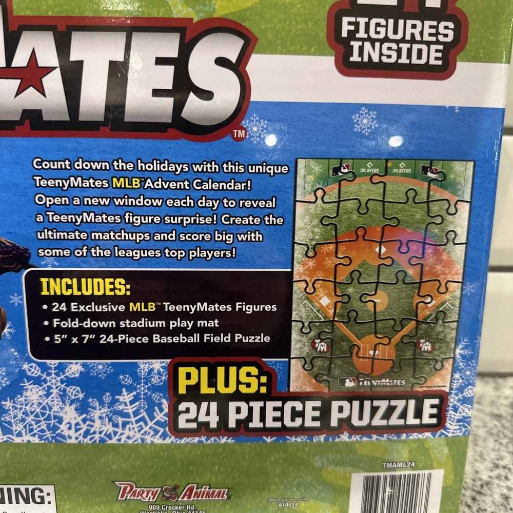NEW 2024 TeenyMates Collectible MLB Advent Calendar 24 Figures Baseball Puzzle - Picture 5 of 5